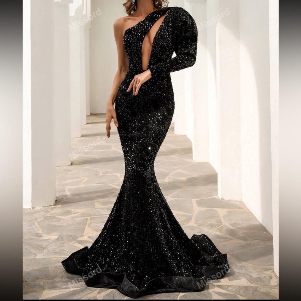 Black Sequin formal dress